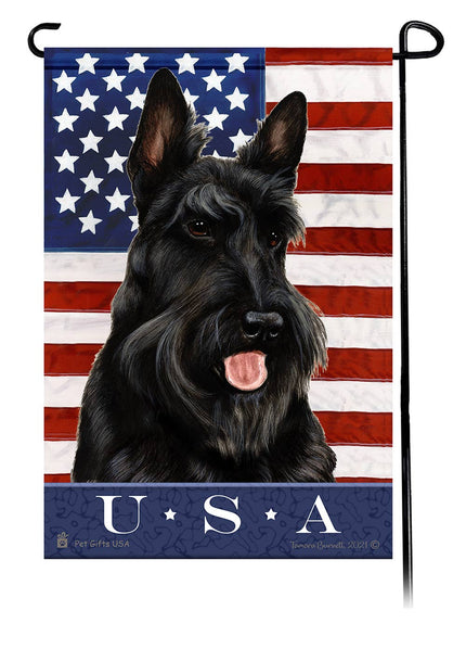 Scottish Terrier Black True Blue Garden Flag