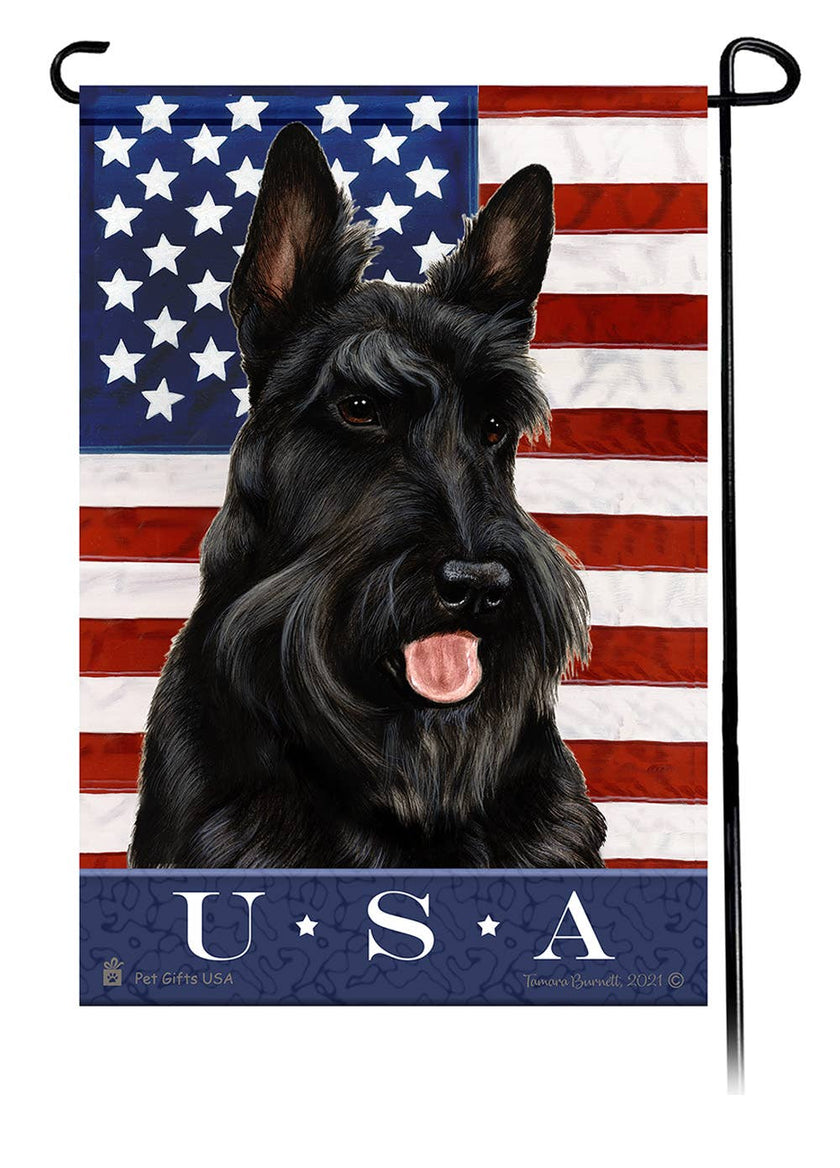 Scottish Terrier Black True Blue Garden Flag