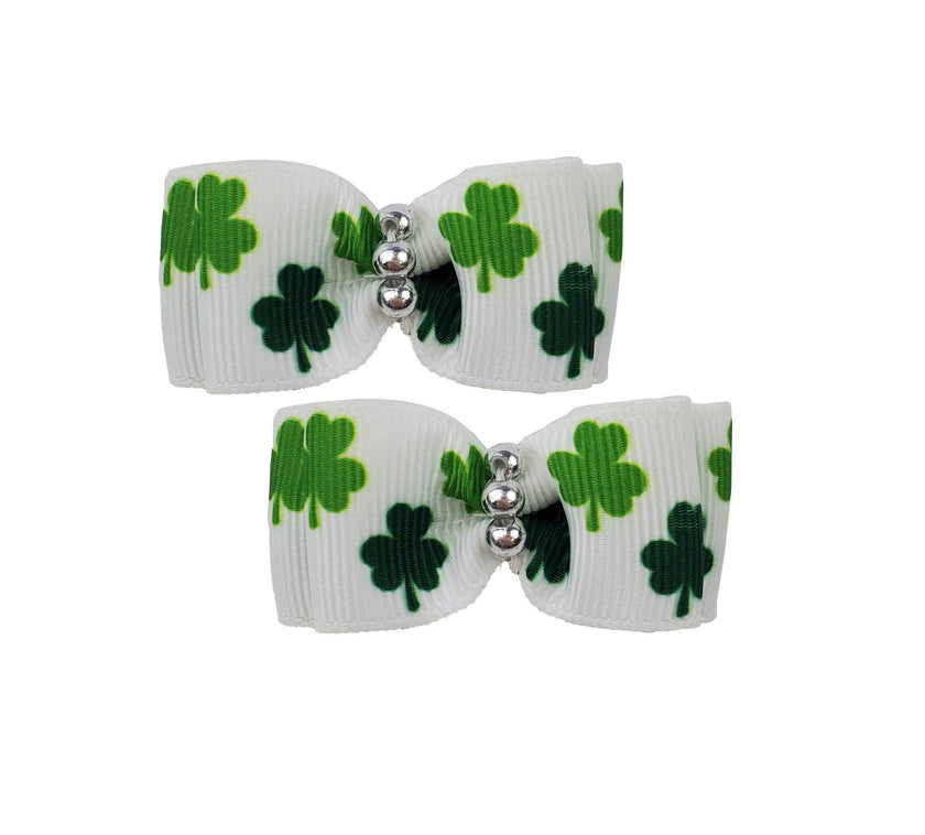 Shamrock Canine Clips - 2 bows per card