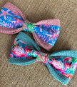 Lilly Pulitzer Inspired Velcro Collar Bow Tie for Cat and Dogs