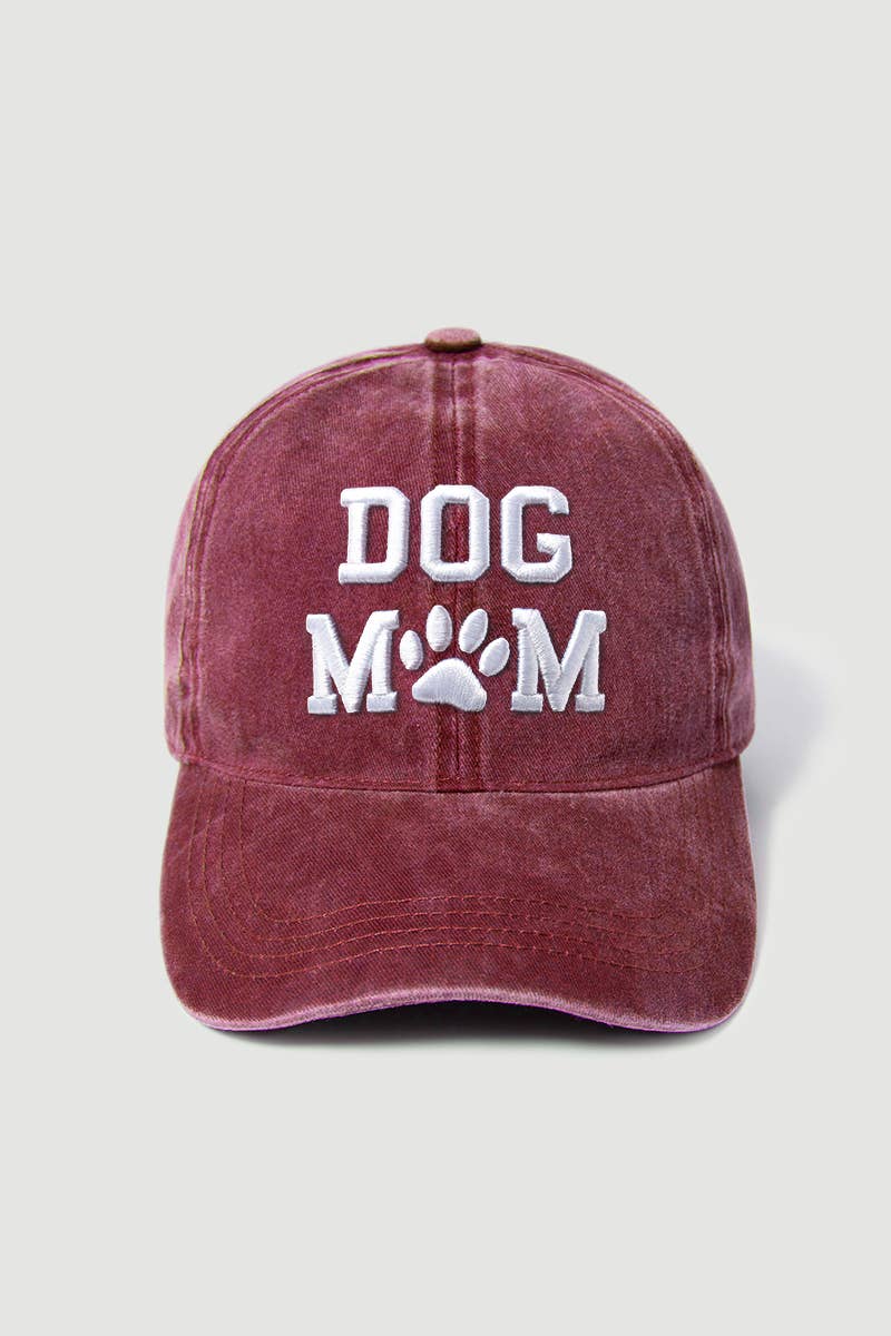 Dog Mom Embroidered Baseball Cap