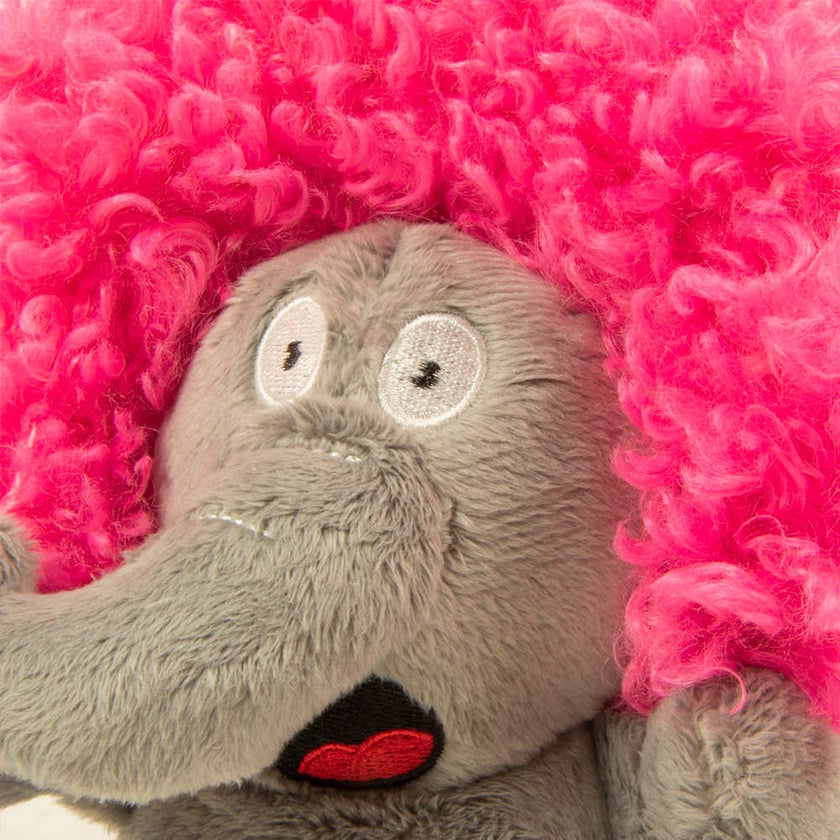 goDog - Silent Squeak Crazy Hairs Elephant Small