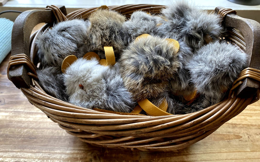 Rabbit Fur, Leather, Cat Toy, Gunner