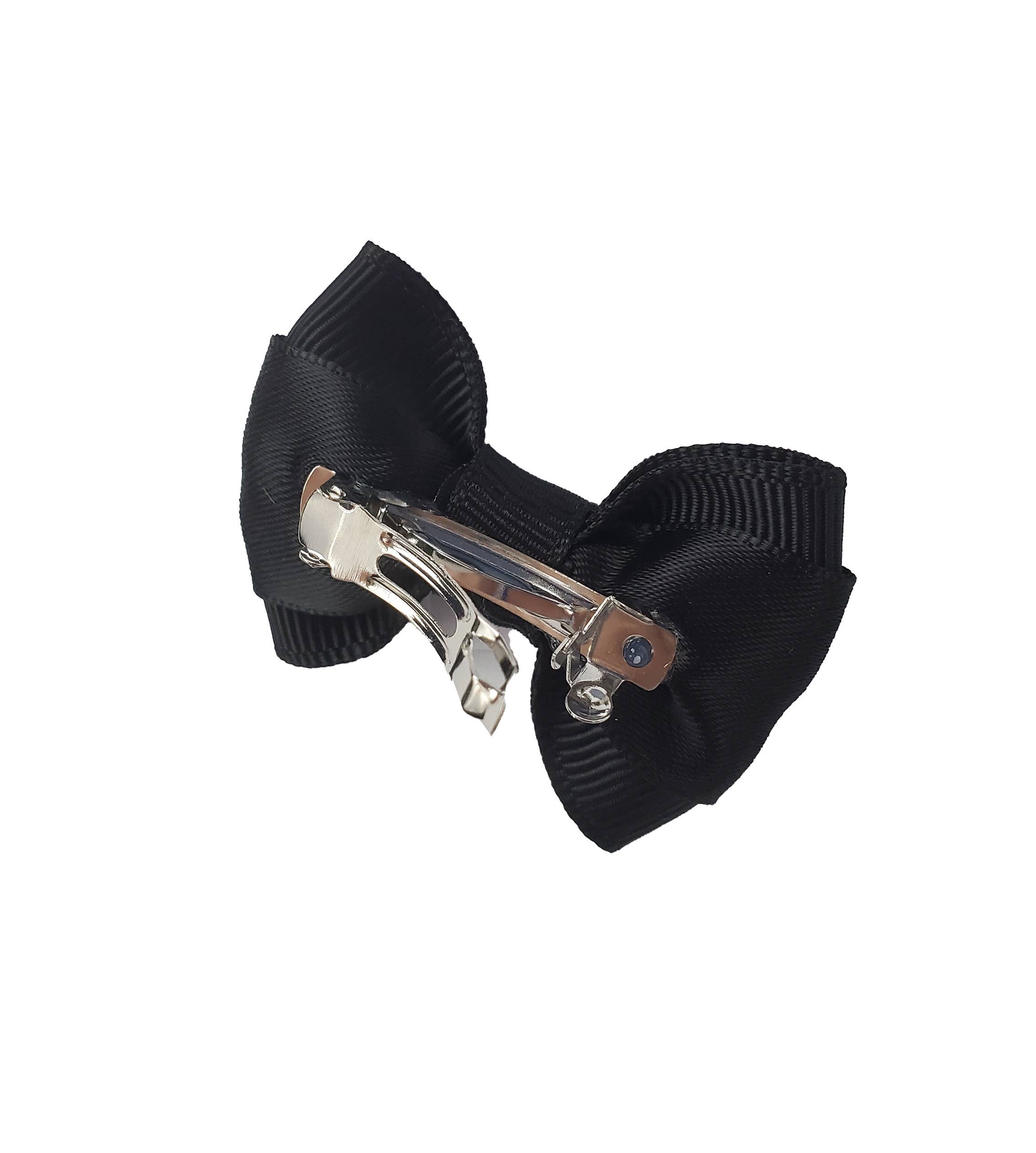 Formal Black Hair Bows - 2 bows per card
