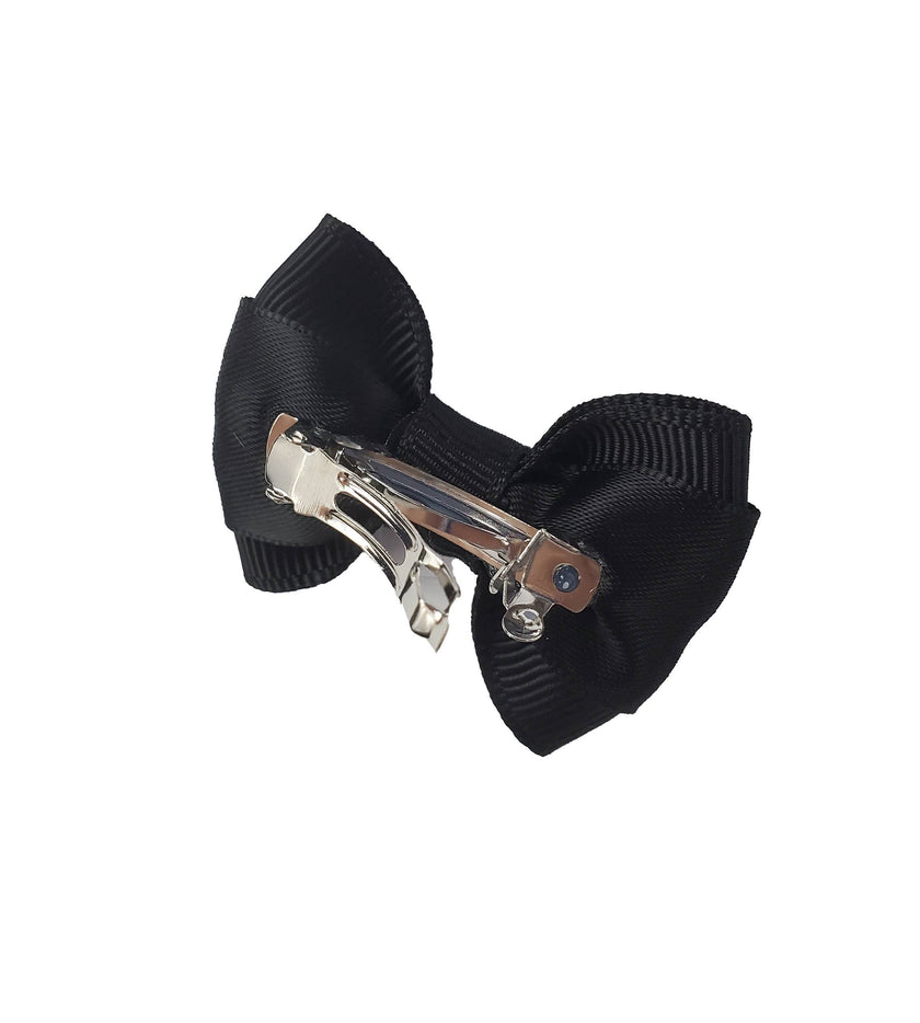 Formal Black Hair Bows - 2 bows per card