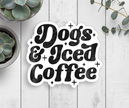 Dogs And Iced Coffee Sticker Vinyl Decal