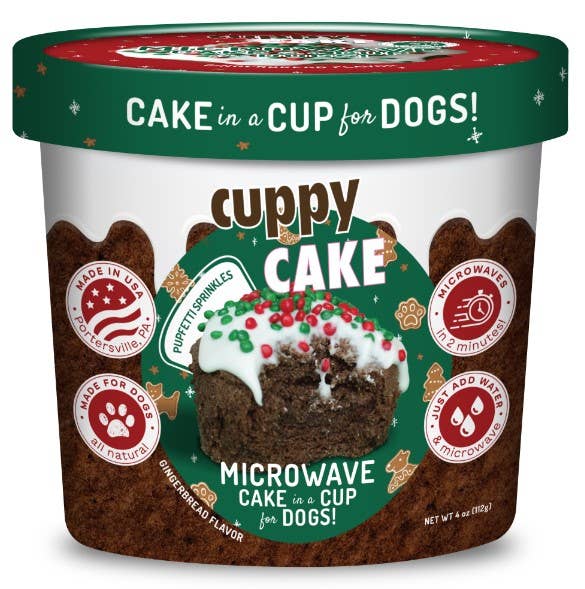 Puppy Cake Cuppy Cake Mix Gingerbred with Pupfetti Sprinkles