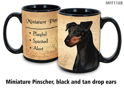 Miniature Pinscher Black Mug Coffee Cup