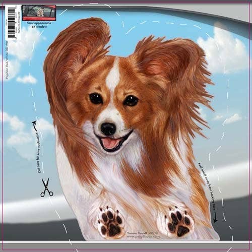 Papillon - Dogs On The Move Window Decal