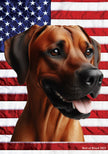 Rhodesian Ridgeback Patriotic III Garden Flag