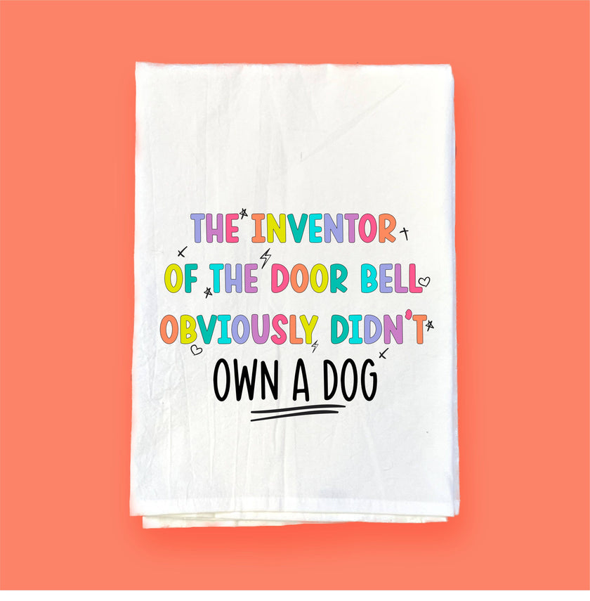 Inventor of the Door Bell Flour Sack Towel