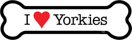 Yorkies Bone Shaped Magnet