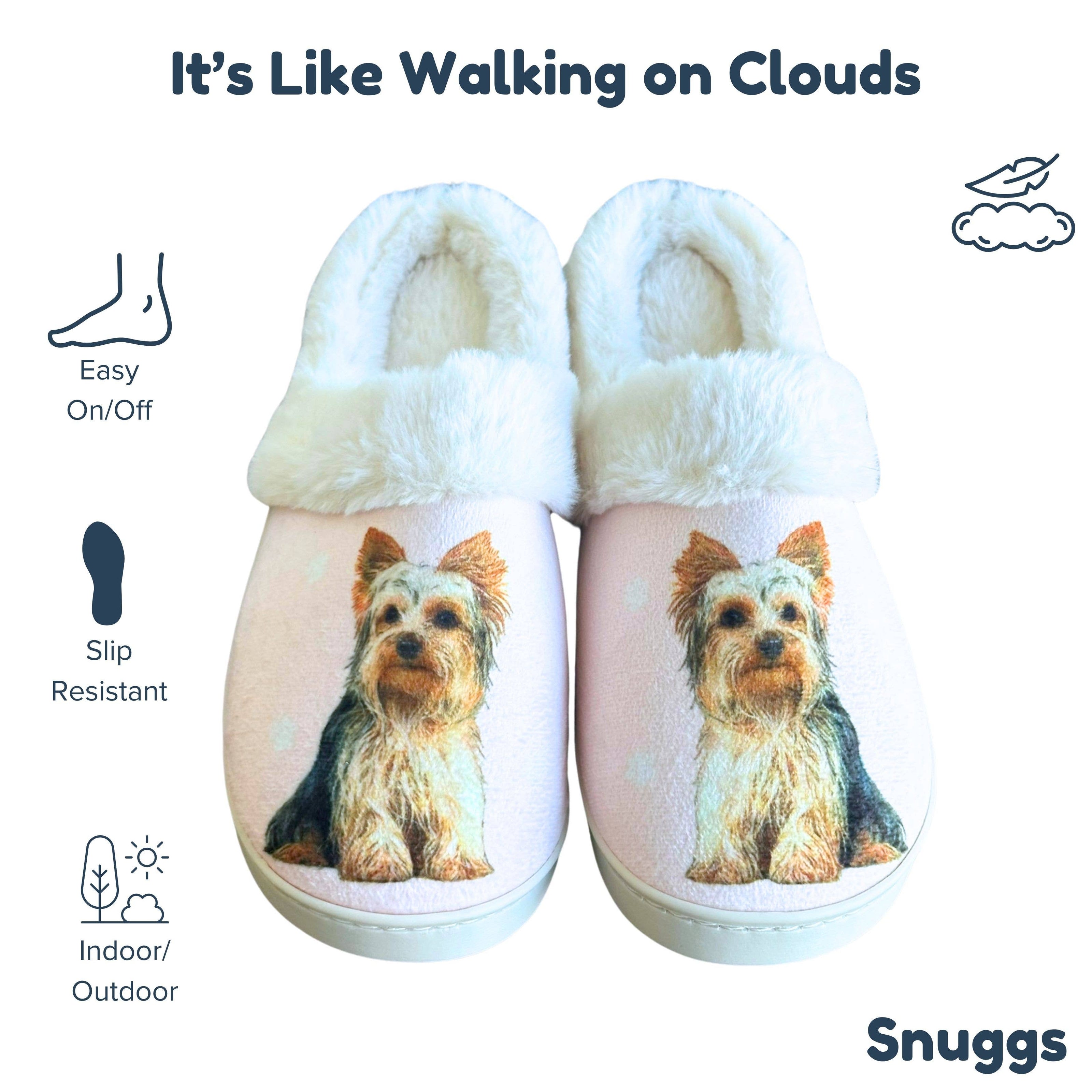 Yorkie Dog Pet Lovers Comfy Snuggs Slippers