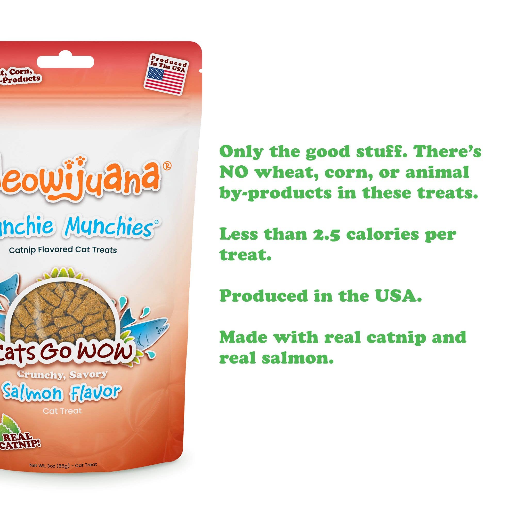 Meowijuana® Crunchie Munchies Salmon Cat Treat