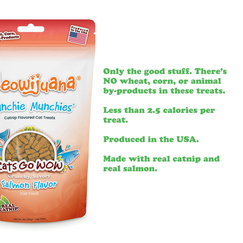 Meowijuana® Crunchie Munchies Salmon Cat Treat