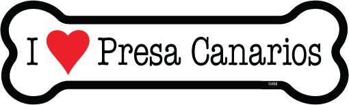 Presa Canario I (heart) Presa Canarios Bone Shaped Magnet