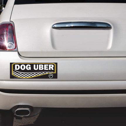 Dog Uber Funny Car Magnet