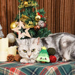 Cat Toy Christmas Tree Holiday Feline Xmas Tree Catnip Toy Set