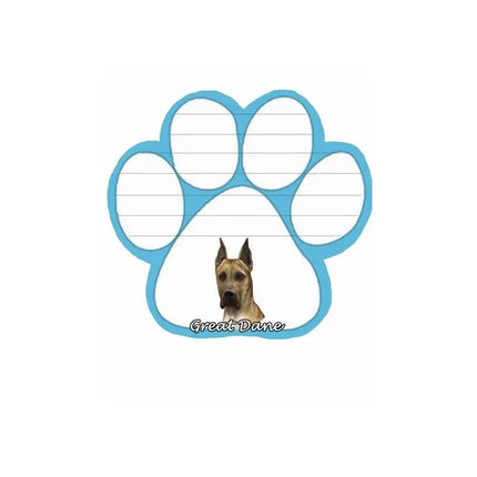 Great Dane Paw Print Note Pad