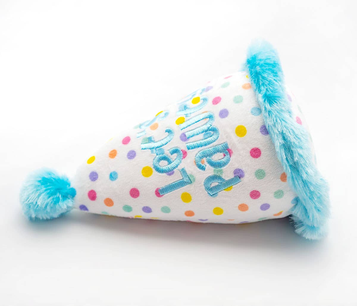 Dog Toy Birthday Hat ThoozyPet Birthday Hat Blue Plush Dog Toy 7