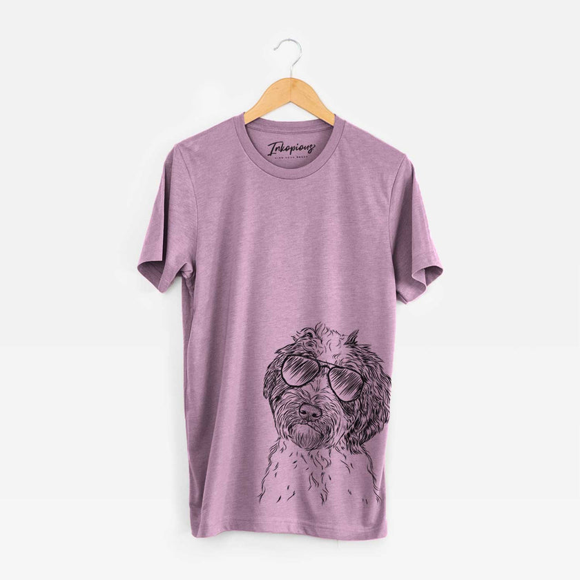 *Rooney the Aussiedoodle - Bella Canvas Unisex Crewneck: Heather Sage / Bare (No Glasses) / Large