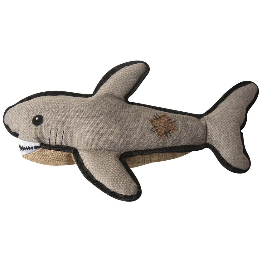 Dog Toy Shark SnugArooz Saul the Shark w/ Rubber Spikey Ball Dog Toy 19