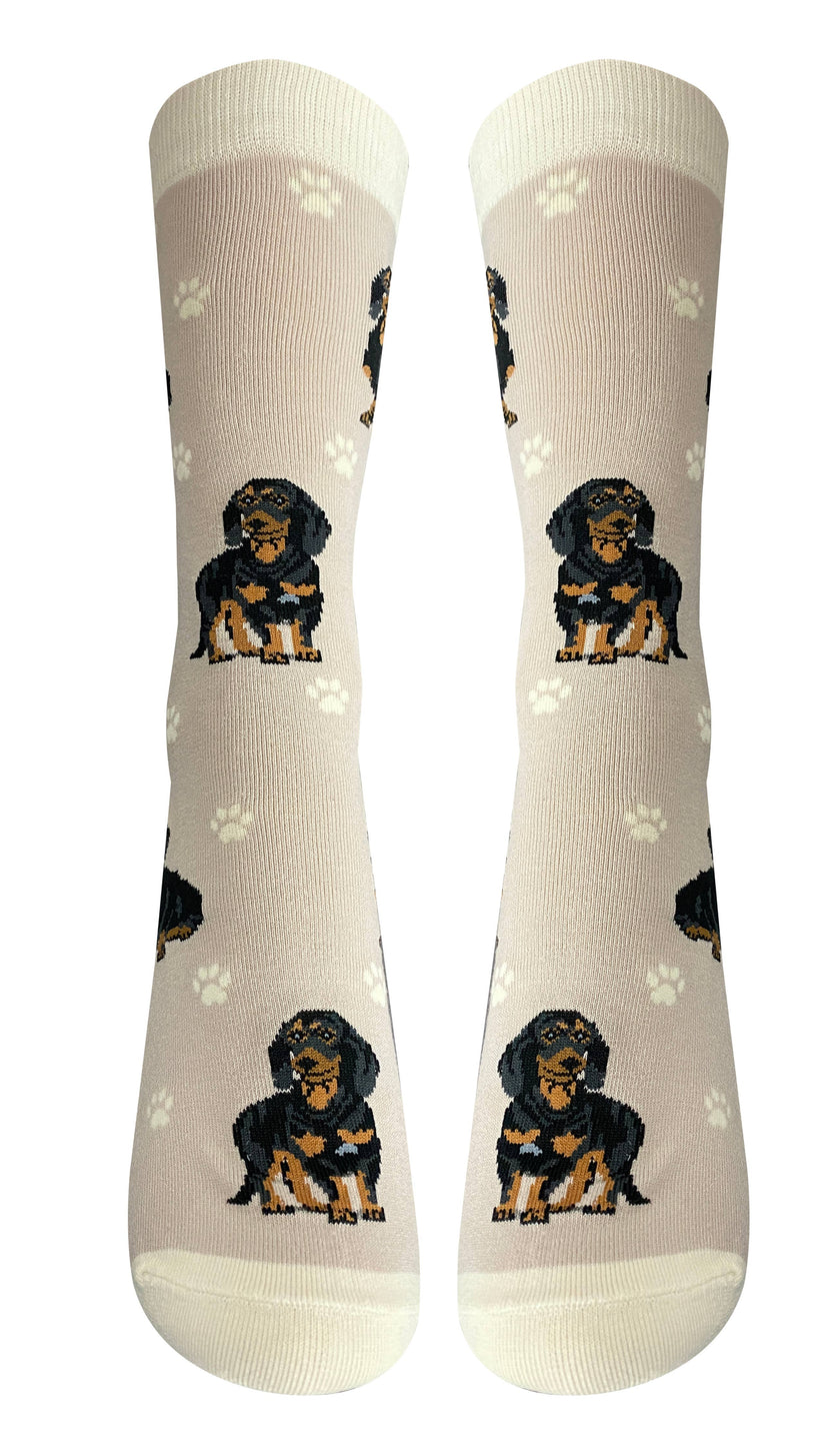 Black Dachshund   - Unisex - Fun Novelty Dog Socks