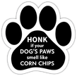 Show off your love for your favorite furry friend with our Honk If Your Dog's Paws Smell Like Corn Chips Paw Magnet! Perfect for your car trunk or any magnetic surface, this adorable paw-shaped magnet features a vibrant image of your favorite dog or cat breed saying. Made from durable, weather-resistant materials, it’s designed to withstand the elements while adding a touch of personality to your vehicle or home.