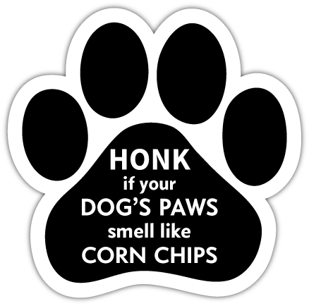 Show off your love for your favorite furry friend with our Honk If Your Dog's Paws Smell Like Corn Chips Paw Magnet! Perfect for your car trunk or any magnetic surface, this adorable paw-shaped magnet features a vibrant image of your favorite dog or cat breed saying. Made from durable, weather-resistant materials, it’s designed to withstand the elements while adding a touch of personality to your vehicle or home.