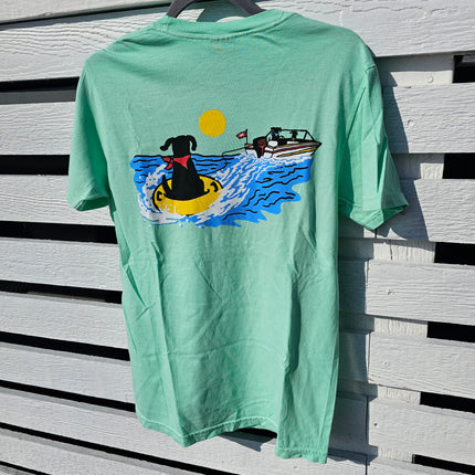 Tubin' Dog Salty Paws Tee Shirt