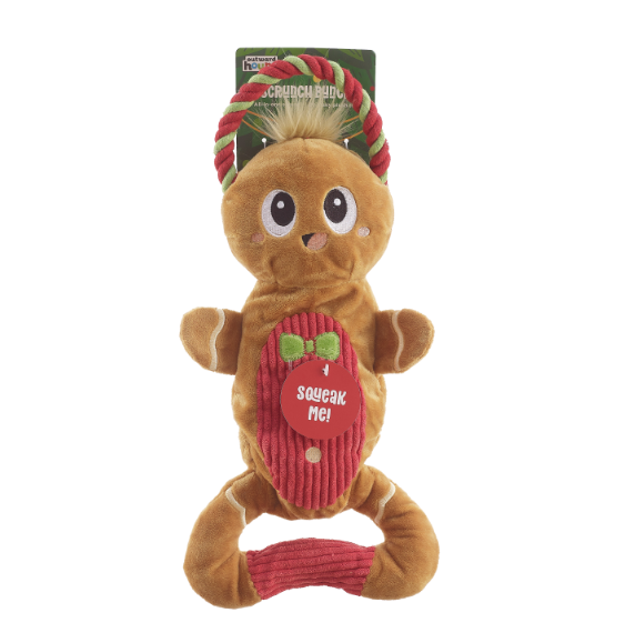 Outward Hound Scrunch Bunch Gingerbread Man Rope Dog Toy
