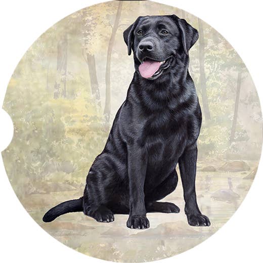 Labrador, Black Car Coaster