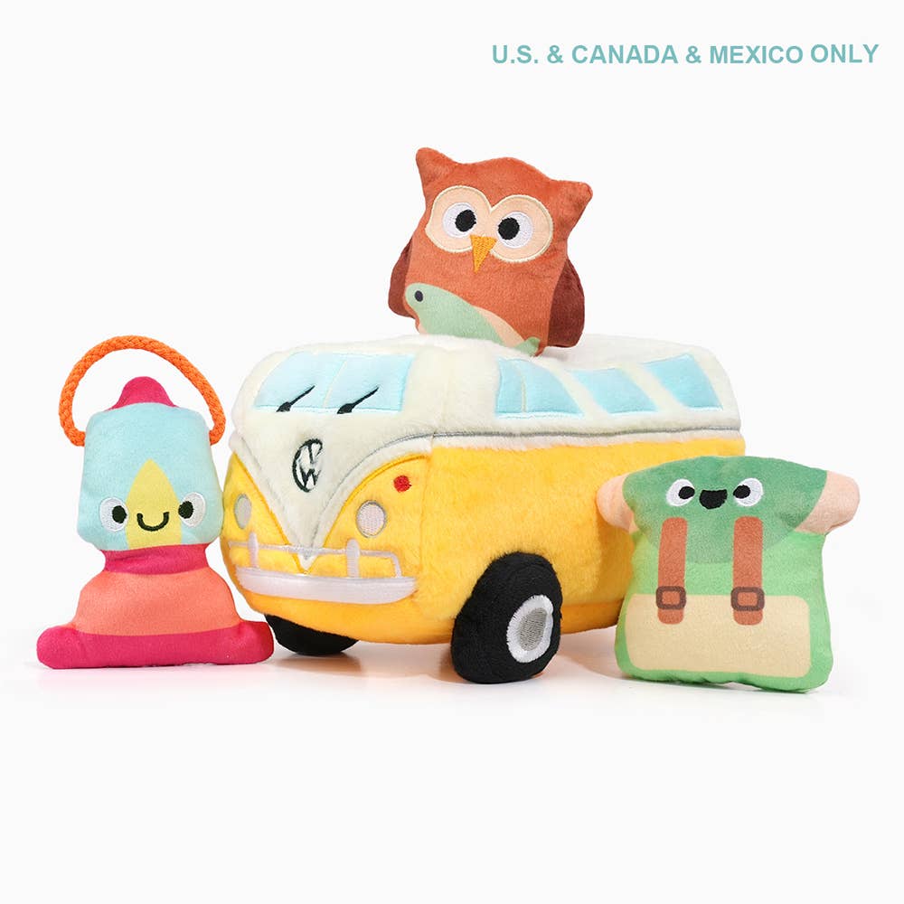 Dog Toy Volkswagen Camper Van Hide and Seek Plush Toy