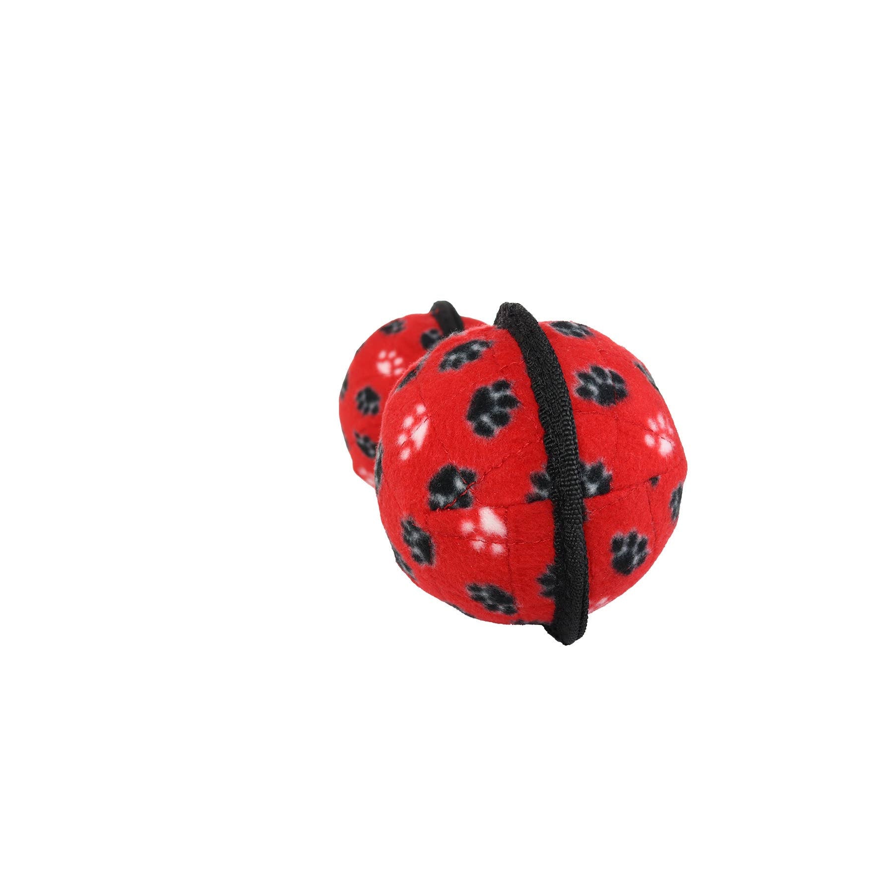 Tuffy Ultimate 2 Ball Tug Red Paw, Durable Squeaky Dog Toy