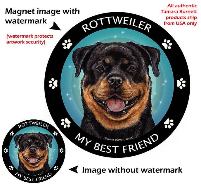Rottweiler My Best Friend Circular Magnet