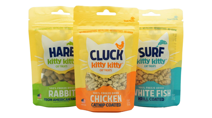 Cat Treat Kitty Kitty Surf Freeze Dried White Fish Treat with Krill