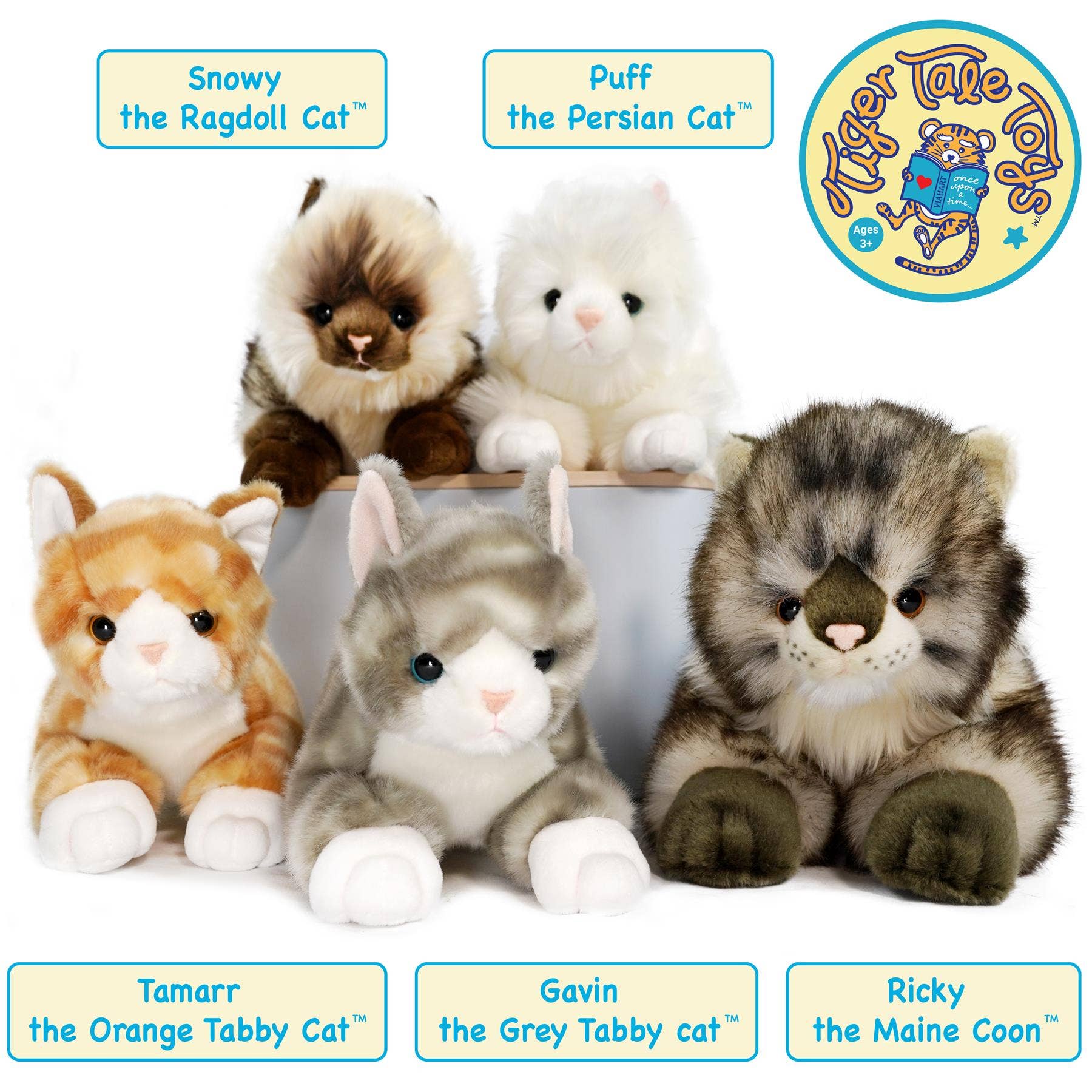 Puff The Persian Cat | 13 Inch Stuffed Animal Plush | By Tig