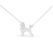 Silver CZ Pet Dog Necklace