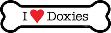 I (heart) Doxies Bone Shaped Magnet