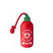 Dog Toy Hot Sauce Bottle Hearts On Fire Plush Rope Toy