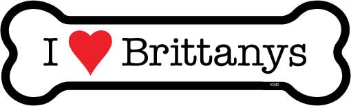 I (heart) Brittanys Bone Shaped Magnets