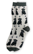 Black Pug - Unisex - Fun Novelty Dog Socks
