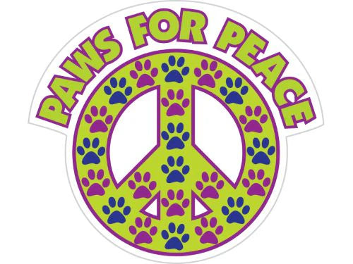 Vinyl Decal - Paws For Peace