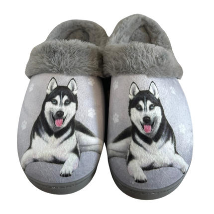 Siberian Husky Dog Pet Lovers Comfy Snuggs Slippers