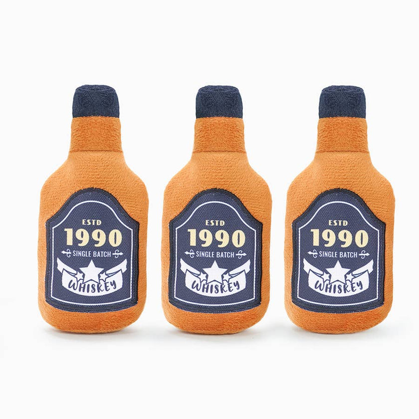 Dog Toy Whiskey Barrel Plush Food Party Toy Set
