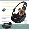 Pet Carrier Expandable Sling For Small Dogs And Cats Black