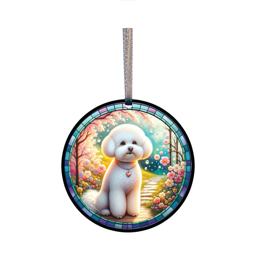 Fancy Bichon Frise, Stainless Steel Ornament