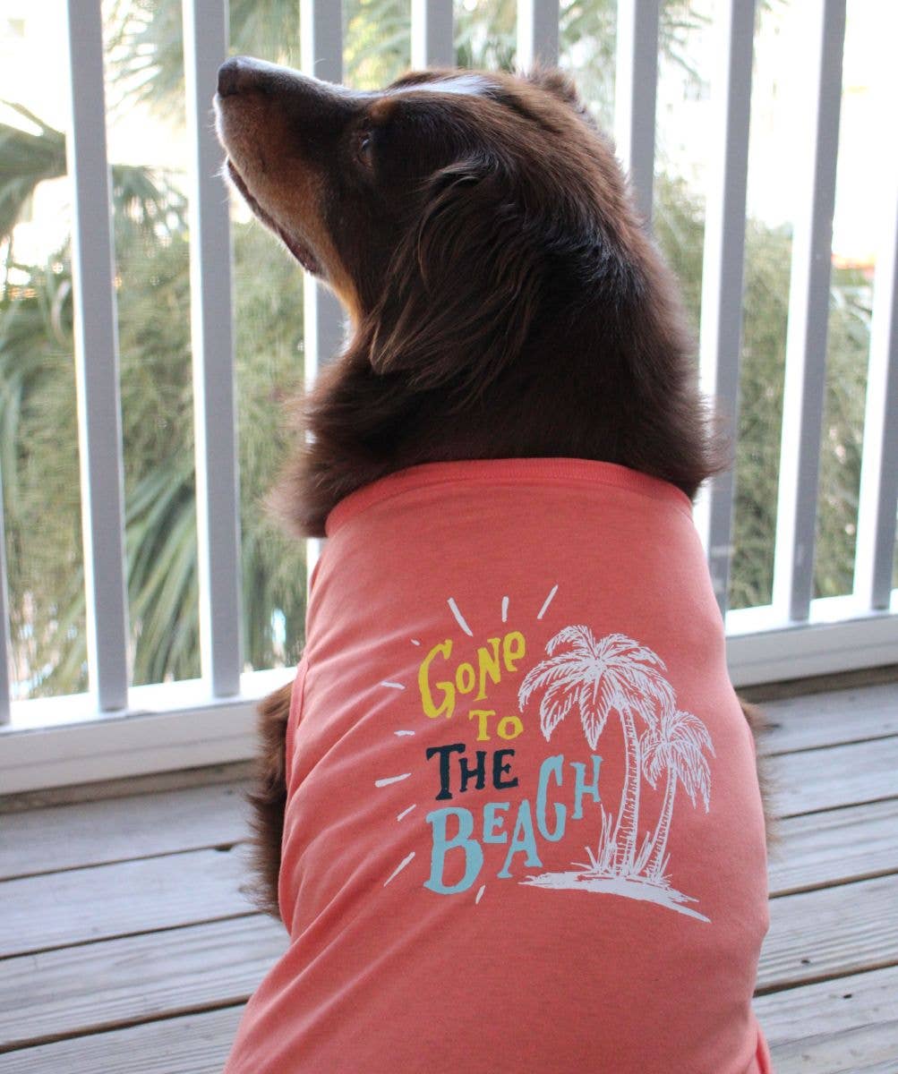 Pet Clothing Gone To The Beach Dog Shirt - Coral