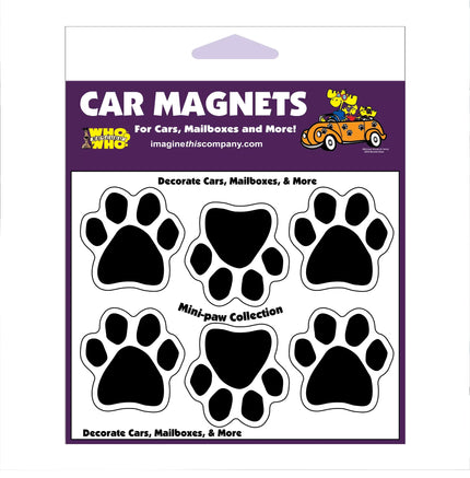 Black Mini Paws Magnets