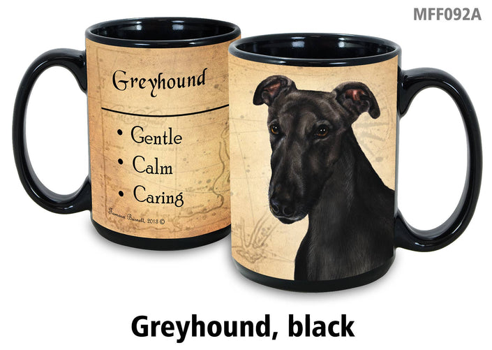 Greyhound Black Mug Coffee Cup